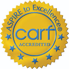 Gold CARF seal of excellence.